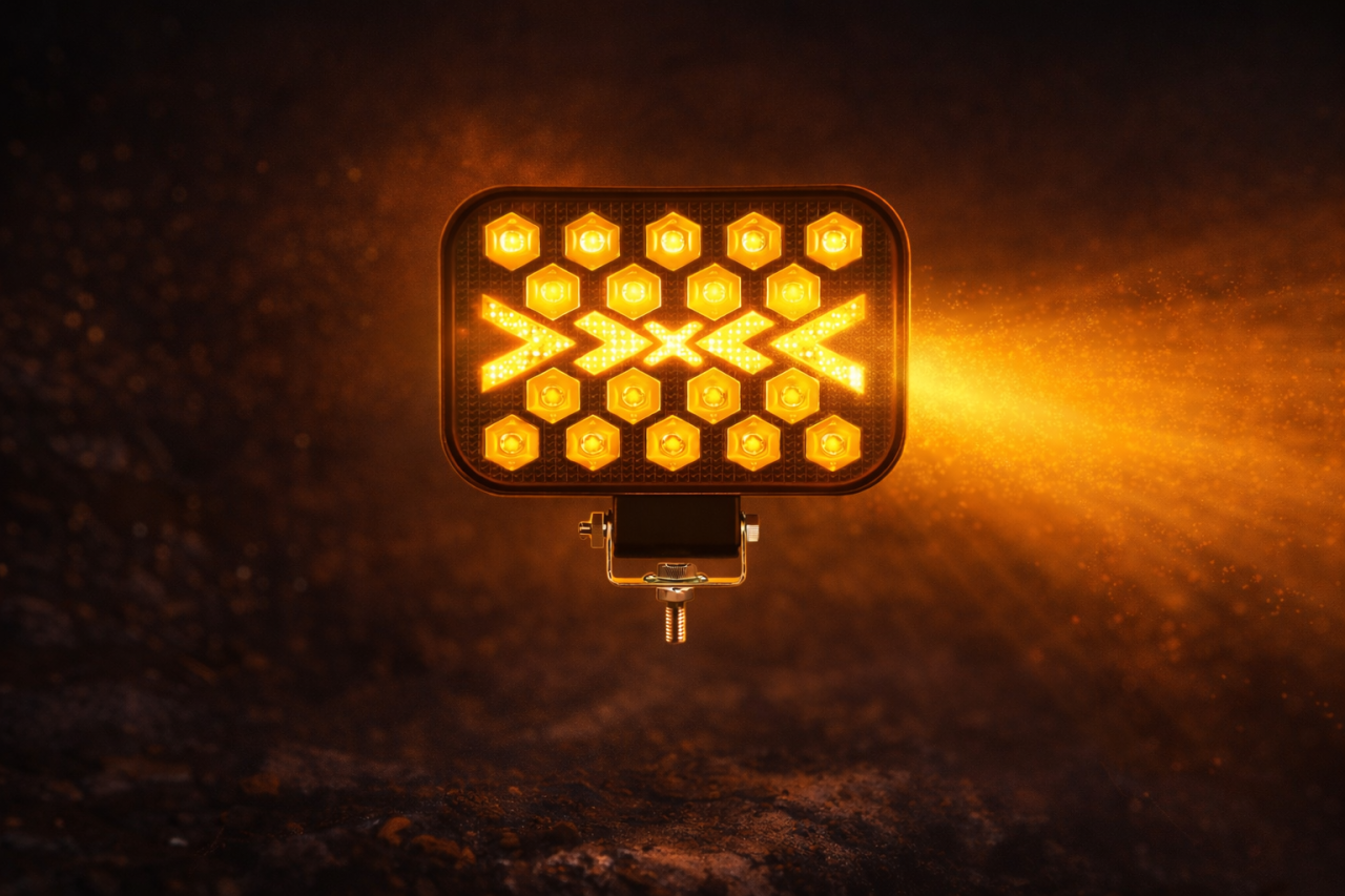 Set 2 Proiectoare LED Off-Road cu Moduri Flash | Flow | Constant și Dual Color Alb + Amber, 3 inch [4]