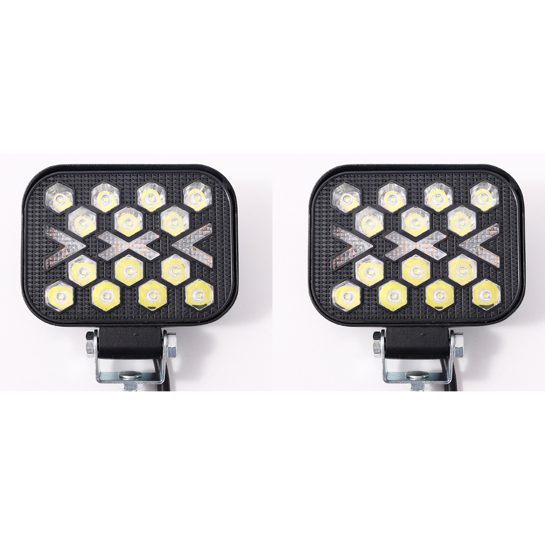 Set 2 Proiectoare LED Off-Road cu Moduri Flash | Flow | Constant și Dual Color Alb + Amber, 3 inch [1]