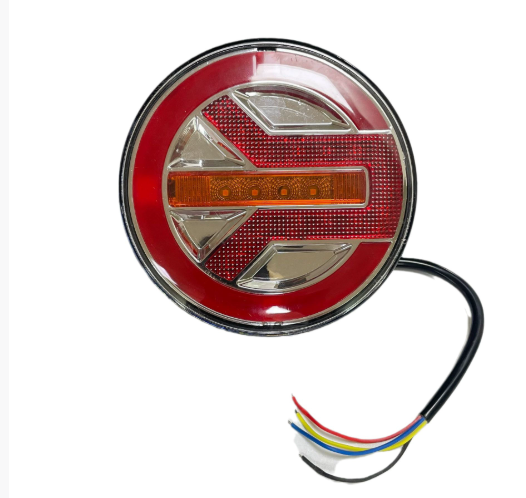 Set 2 Stopuri Auto LED Spate, Universale, diametru 140mm, pentru Remorca, Camion si Trailer, utilaje agricole, 12-24V, Semnalizare dinamica, Pozitie, STOP, rosu / galben / alb [6]
