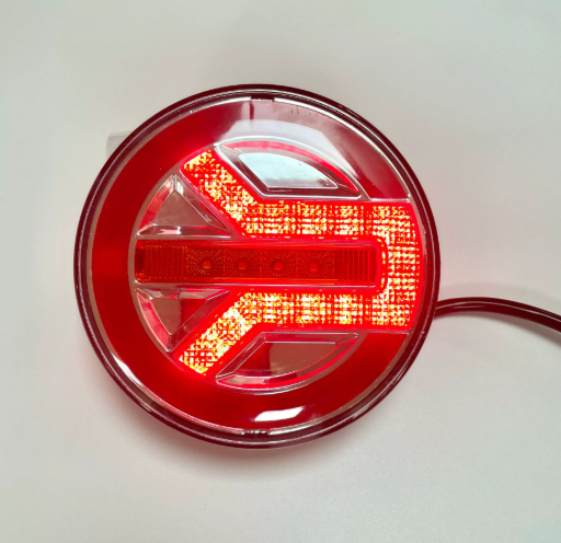 Set 2 Stopuri Auto LED Spate, Universale, diametru 140mm, pentru Remorca, Camion si Trailer, utilaje agricole, 12-24V, Semnalizare dinamica, Pozitie, STOP, rosu / galben / alb [3]