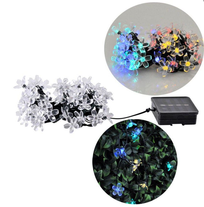 Set 2 x Instalatie Solara de Gradina Flori de Cires cu 50 LED-uri, multicolor, 5 metri [5]