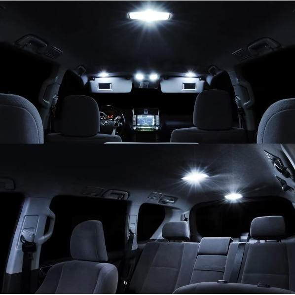 Set 2x becuri LED T10, BZRSH, W5W, 12V, 5W CANBUS, 6000k, 28x12 mm, Alb rece pentru plafoniera, portbagaj [4]