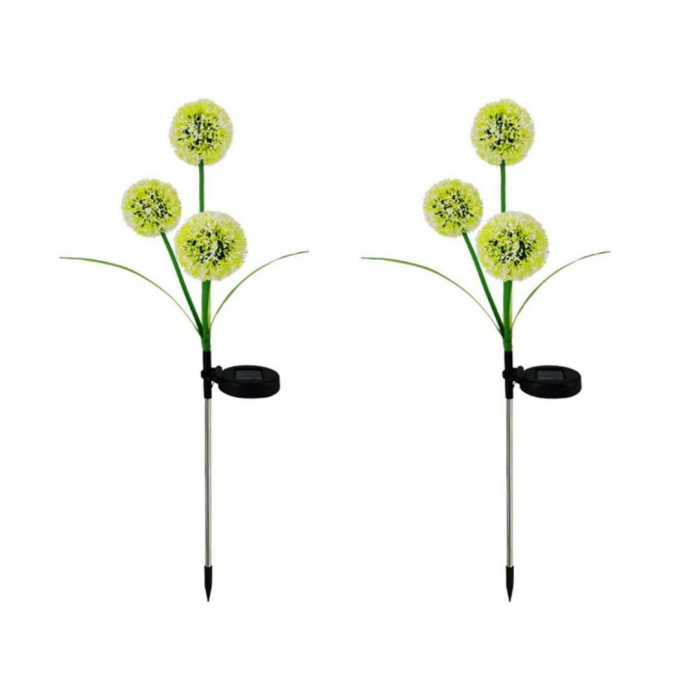 Set 2x Lampa cu incarcare solara pentru gradina, papadie, lumina multicolora [1]