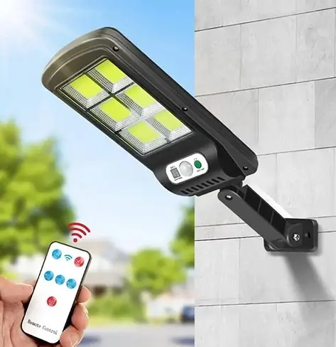 Set 2x lampa solara 120LED, senzor de miscare, telecomanda [2]