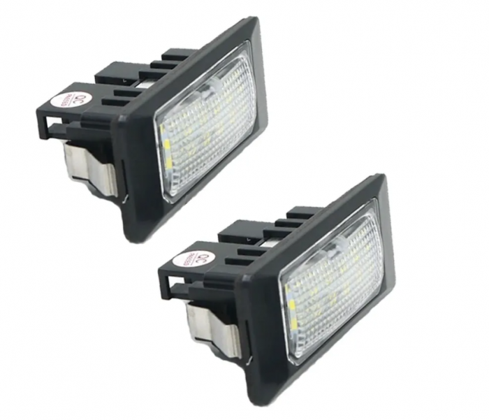 Set 2x Lampi LED numar Audi A1 A6 C7 A7 TT Volkswagen VW Golf 6 Passat B7 Polo 4D Jetta MK6 Touran Touareg Canbus [3]