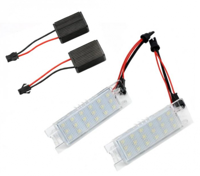 Set 2x lampi LED numar dedicate Opel Astra H Astra J Corsa D Corsa C Insignia Zafira B Vectra Meriva [2]