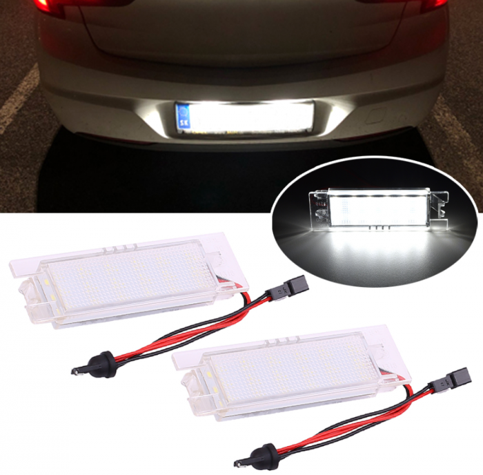 Set 2x lampi LED numar dedicate Opel Astra H Astra J Corsa D Corsa C Insignia Zafira B Vectra Meriva [4]