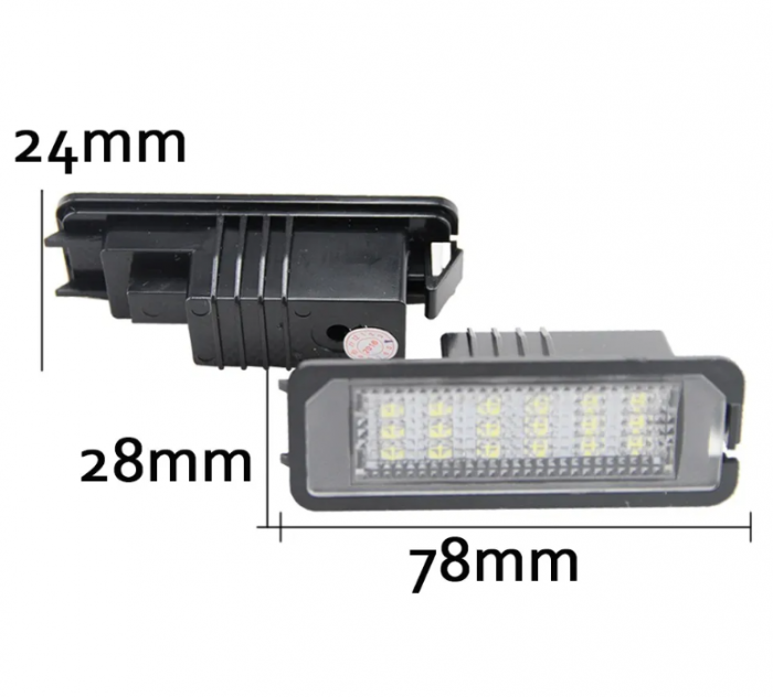 Set 2X Lampi numar LED, canbus pentru VW Passat CC, EOS, Polo, Phaeton, Golf 4, 5, 6 [6]