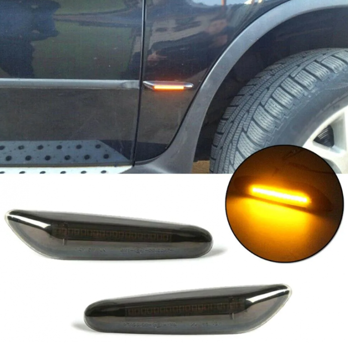 Set 2x LED Semnalizare Dinamica Secventiala BMW E60 E90 E91 E92 E93 E46 E82 [3]
