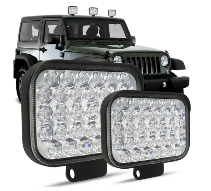 Set 2x Proiectoare LED auto OFF-ROAD 4 inch 99W 33LED, 12V-24V, 6000K, carcasa aluminiu, 8000Lm [3]