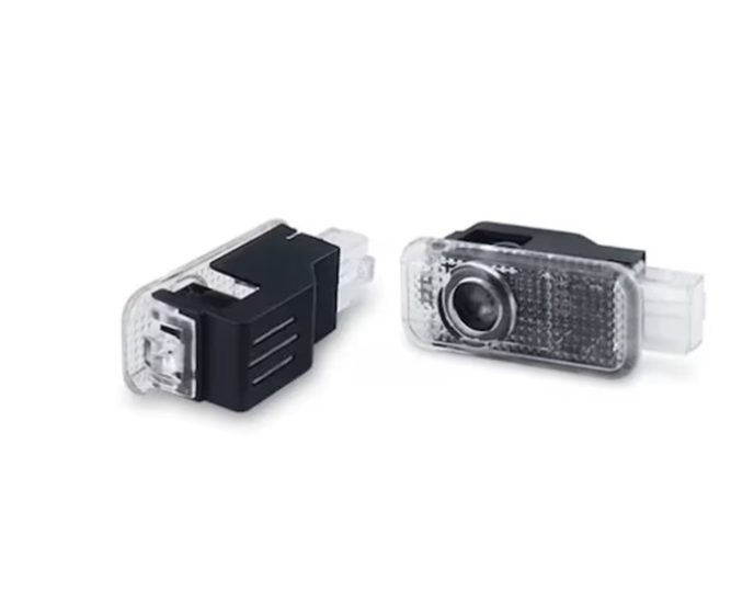 Set 4 Bucati Emblema Logo LED Portiera dedicata Marca Auto Audi, BZRSH®, Audi A3, A4, A5, A6, A7, Q3, Q5, Q7 Plug and Play, Alb [5]