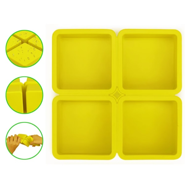 Set 4 Forme Silicon Pătrate TopBazar® pentru Deserturi cu Aspect Profesional și Proiecte DIY [5]