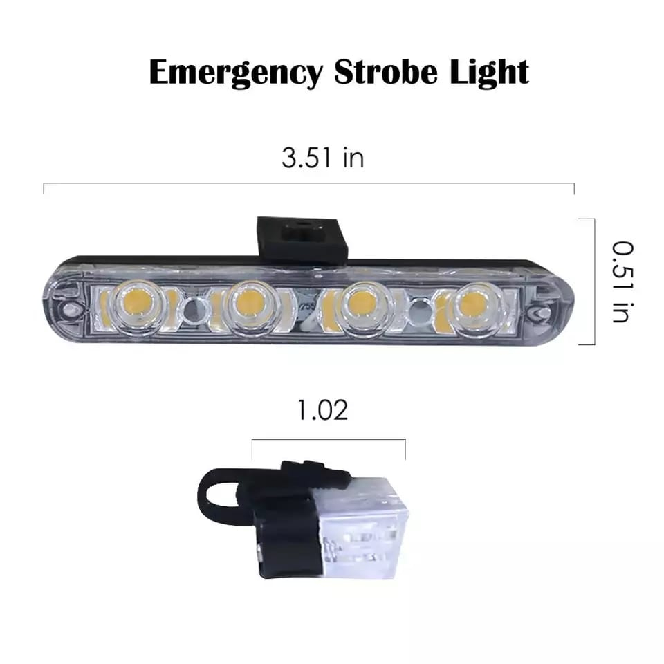 Set 4 stroboscoape cu 4 leduri, lumina Galbena si Telecomanda [4]