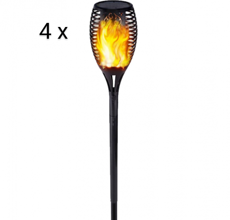 Set 4x Lampa Solara LED de Gradina cu Efect Flacara 51cm [7]