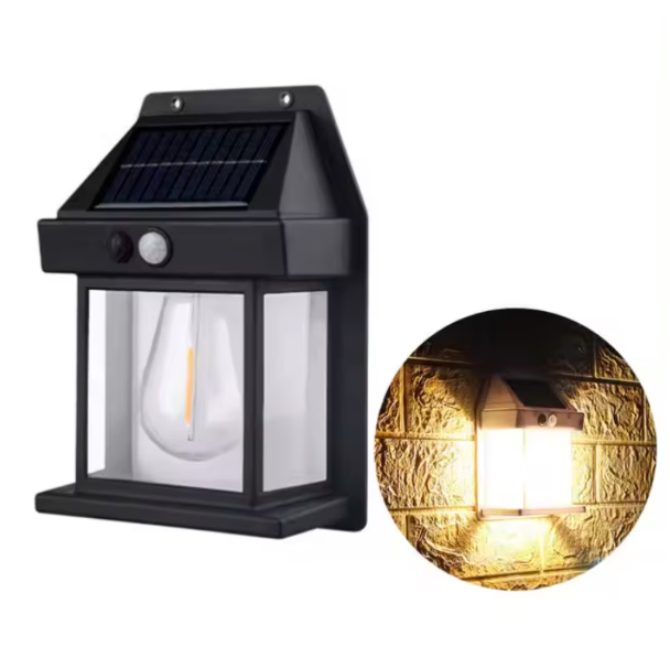 Set 4x Lampa solara LED de perete cu senzor de miscare, 3 moduri de iluminare, BZRSH, lumina calda [2]