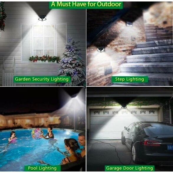 Set 5 lampi cu incarcare solara, cu senzori de amurg, miscare si lumina, 3 trepte de iluminare, 100 x LED, BZRSH [2]
