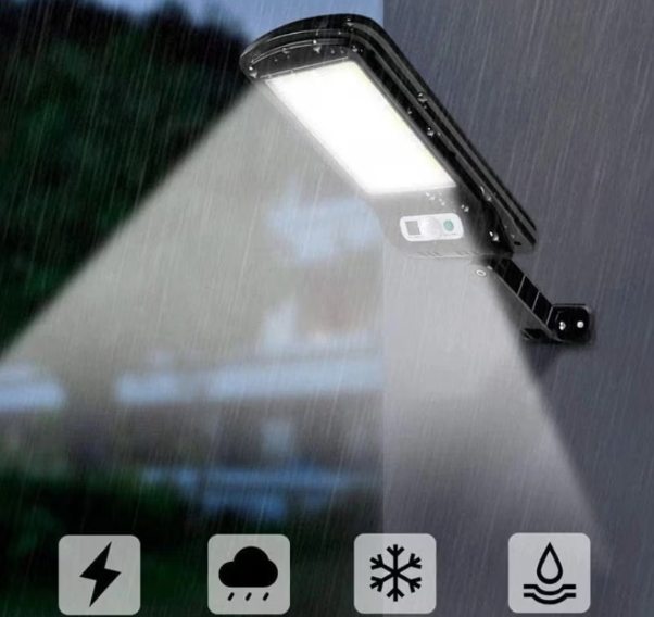 Set 5 Lampi solare LED, 40W, cu panou solar, 160 LED COB, senzor de miscare, 3 moduri de iluminare, telecomanda, BZRSH [4]