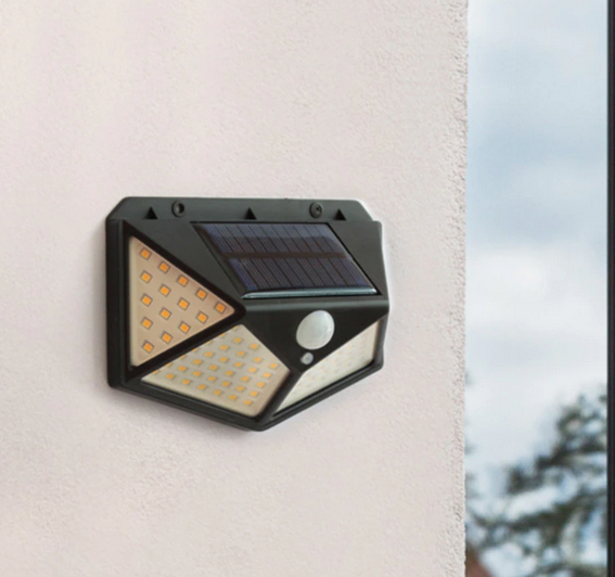 Set 6 x Lampi solare 100 LED cu senzor de miscare, 600LM, 3 moduri de functionare, 1800mAh [3]