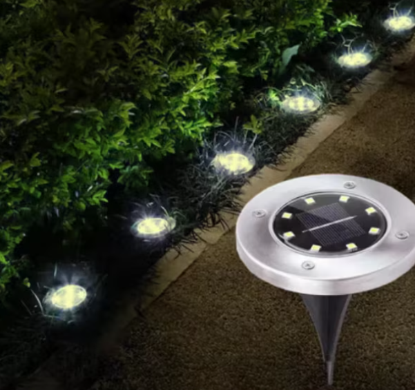 Set 6x Lampa Cu Incarcare Solara Rapida SI Timp Mare De Utilizare, Tip Spot Cu 8 Leduri, Pentru Gradina, WaterProof, IP65, Carcasa Din Metal Rezistent [4]