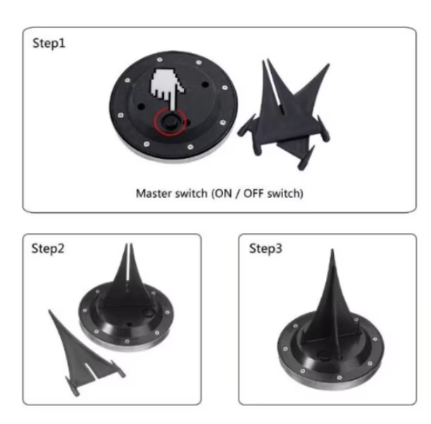 Set 6x Lampa Cu Incarcare Solara Rapida SI Timp Mare De Utilizare, Tip Spot Cu 8 Leduri, Pentru Gradina, WaterProof, IP65, Carcasa Din Metal Rezistent [2]
