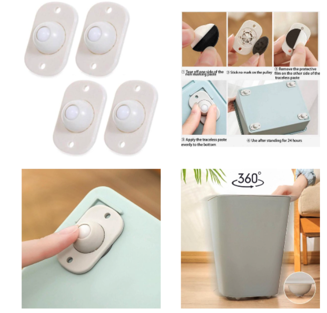 Set 8 rotite pivotante autoadezive cu rotire 360 de grade [2]