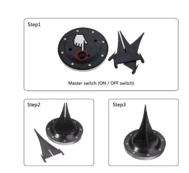 Set 12x Lampa Cu Incarcare Solara Rapida SI Timp Mare De Utilizare, alb cald, Tip Spot Cu 8 Leduri, Pentru Gradina, WaterProof, IP65, Carcasa Din Metal Rezistent [5]