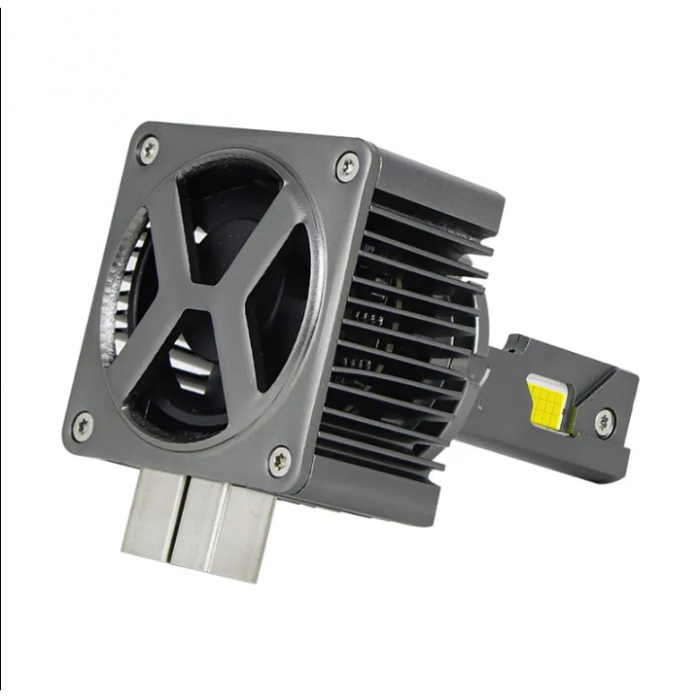 Set de 2 becuri Xenon conversie hid-led, D1S, 180W, 23.000 lm, Canbus, Miez Cupru, Radiator Aluminiu, Premium [2]