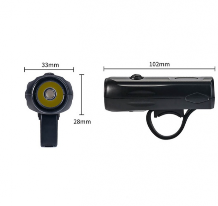 Set de lumini LED fata-spate pentru bicicleta, reincarcabile USB [7]
