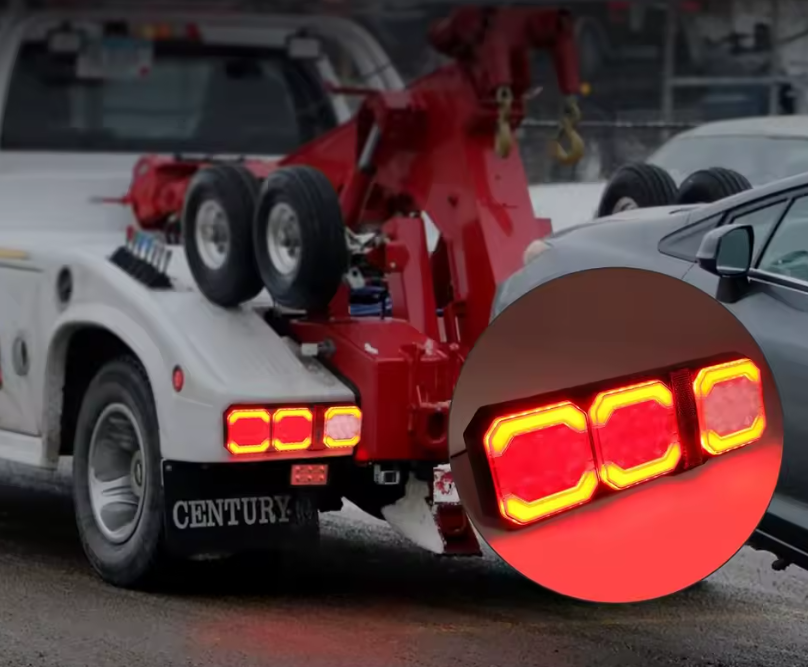 Set Stopuri LED Triple Remorcă 12V-24V, 78 LED-uri, IP67 Impermeabil, cu Poziție, Frână, Semnal și Marșarier, Lampă Spate Rulotă/Camion/Platformă [2]