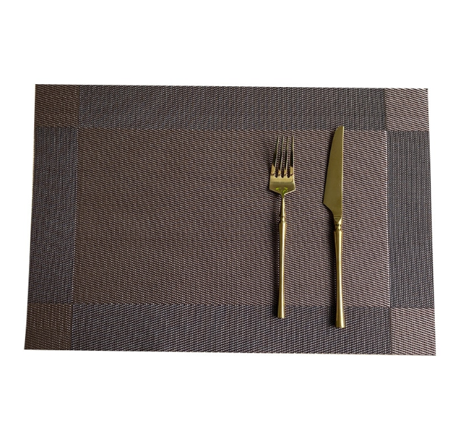 Set suporturi farfurie, PVC, Rezistent la caldura, antiderapant, 6 piese, Maro [2]