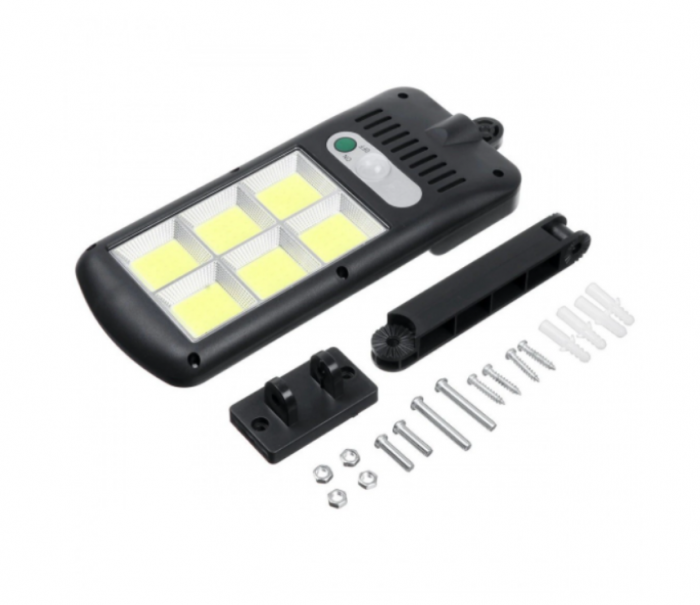 Set x2 Lampa cu Incarcare Solara 6 celule 90W ,160 LED-uri COB, telecomanda [2]