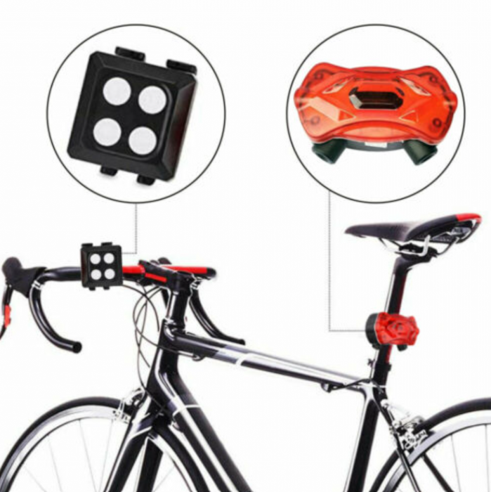 Stop LED spate bicicleta KXK-03 cu telecomanda si semnalizare, 8 moduri de iluminare [4]