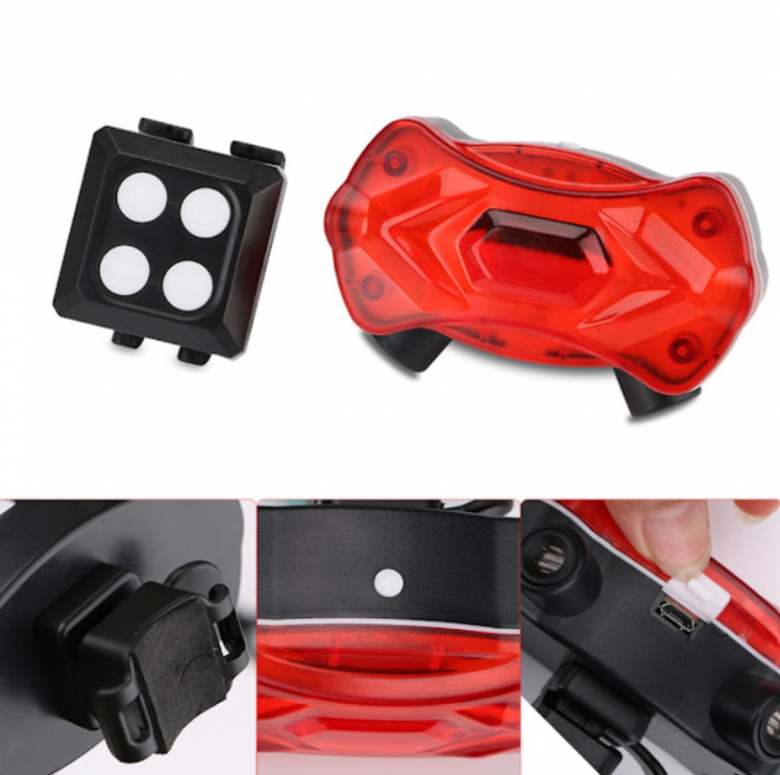 Stop LED spate bicicleta KXK-03 cu telecomanda si semnalizare, 8 moduri de iluminare [3]