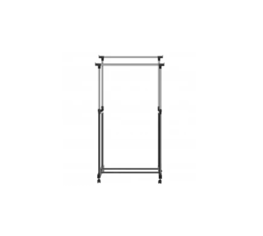 Suport de haine dublu, reglabil, mobil, cadru metalic, inaltime maxima 130cm, maxim 20 kg [3]