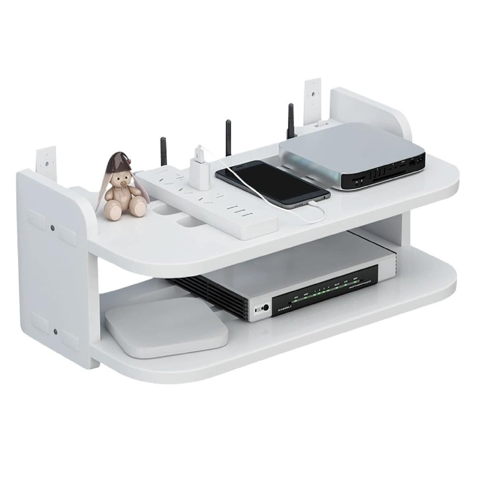 Suport de perete pentru router si alte obiecte, 20x30x14cm, alb [1]