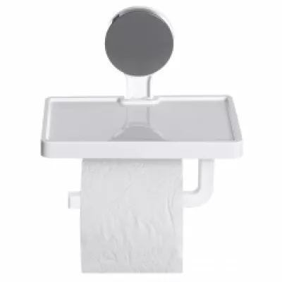 Suport hârtie igienică  cu fixare pe perete, cu suport pentru telefon [2]