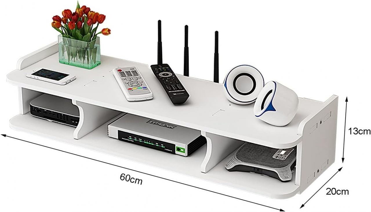 Suport router si accesorii, 3 compartimente, 20 x 60 cm [3]