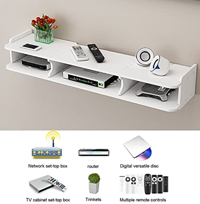 Suport router si accesorii, 3 compartimente, 20 x 60 cm [4]