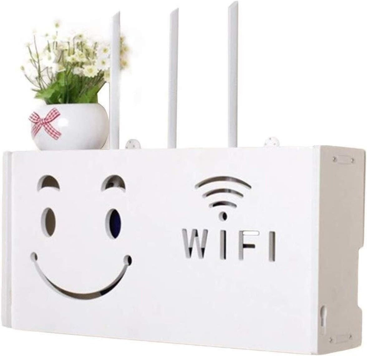 Suport router wireless pentru mascare fire si echipament WIFI, alb [2]