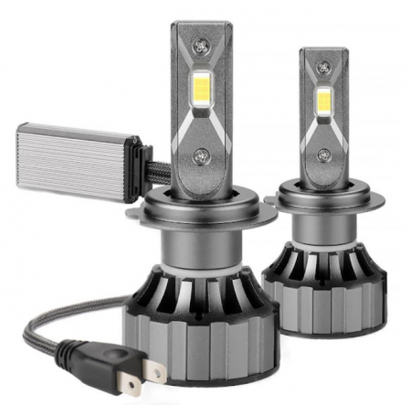 Set 2 Bec LED H7 V20 12000LM Canbus, Alb rece, 120W, +300% [1]