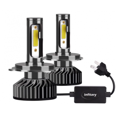 Auto - Set 2 becuri LED auto F2 H7, 100W, ventilator, 6000K, 12000LM