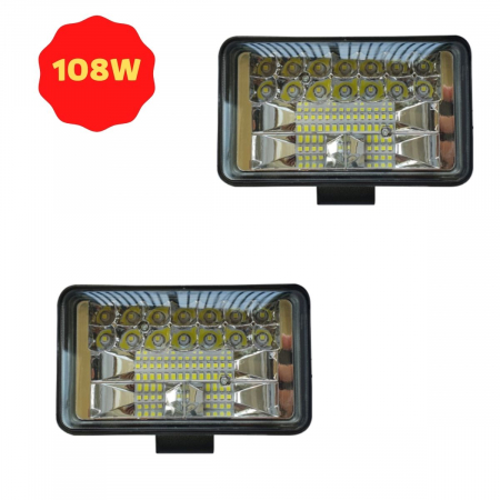 Set 2 x Proiector Led Off Road 108W 2 Faze, 8000 Lumeni, ATV, Auto [1]