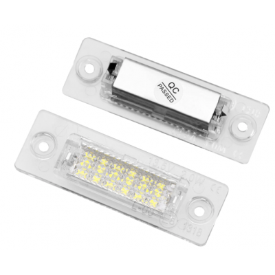 Auto - Set 2X Lampi numar LED, pentru VW Touran, Caddy, Golf Plus, Passat, Transporter, Skoda Superb