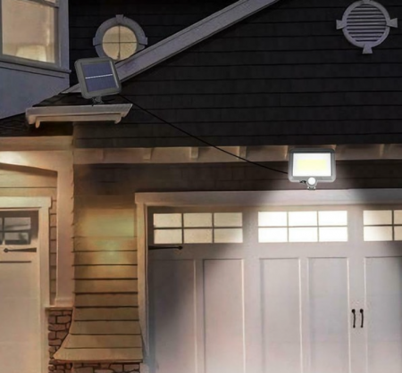 Set 4 x Proiector Solar 120 LED cu senzor de miscare 3 moduri de iluminare [2]