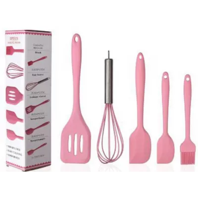 Set 5 ustensile bucatarie din silicon ROZ [2]