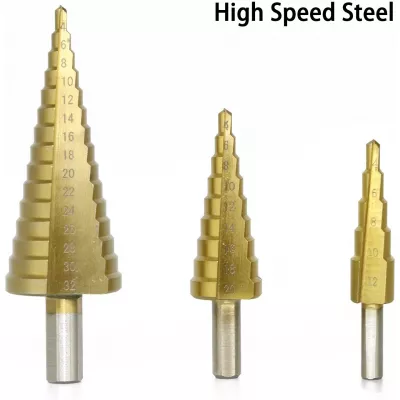 Set 3 FREZE Burghie in trepte pentru metal, 4-32 mm [1]