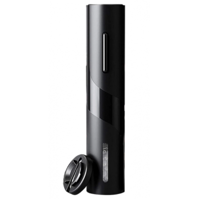 Casa si gradina - Set tirbuson electric si accesoriu taiere sigiliu, NEGRU