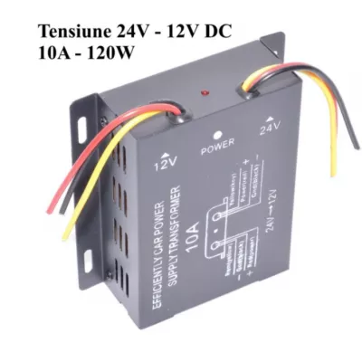 Convertor Auto 10A pentru Tensiune 24V - 12V [2]