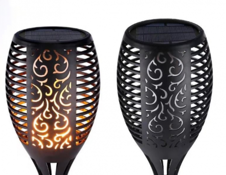 Set 4 x Lampa solara tip torta cu efect flacara 51.5 cm, 12 Leduri [2]