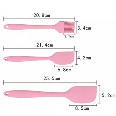 Set 5 ustensile bucatarie din silicon ROZ [1]